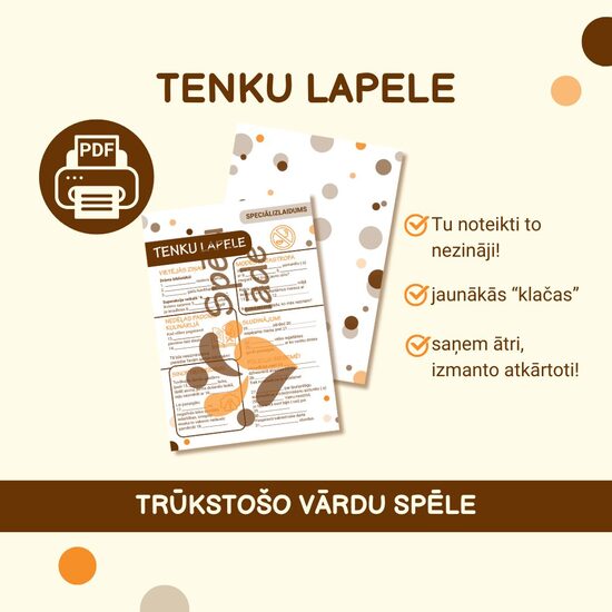 SPĒLE "TENKU LAPELE"